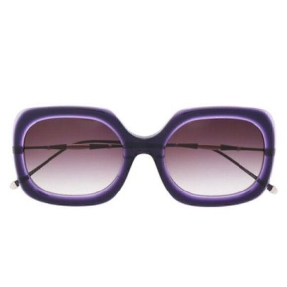 Matsuda Accessories - Matsuda M2035 Rectangle Sunglasses Deep Purple w/Grey Gradient Lenses. New